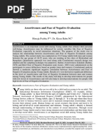 Assertiveness and Fear of Negative Evaluation Among Young Adults