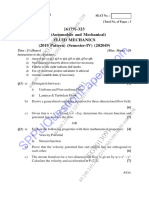 Be - Mechanical Engineering - Semester 4 - 2023 - November - Fluid Mechanics FM Pattern 2019