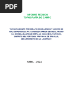 Informe Topografico Parches Av Sanchez Carrion Porvenir