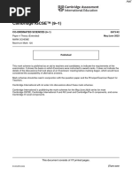 June 2023 (v2) MS - Paper 4 CAIE Science IGCSE