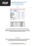 West Bengal Board of Secondary Exam. Results - 2024J