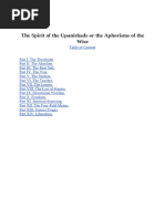 The Spirit of The Upanishads or The Aphorisms of The