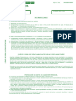 Formulario de Quejas y Reclamaciones Rellenable - 15