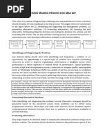 Decision Making Process For Mba 607