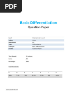 9 Basic Differentiation QP Cie Ial Maths