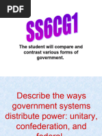 SS6CG1 Forms of Government