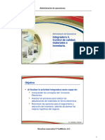 Integradora 4. Control de Calidad, Materiales e Inventario.: Objetivo