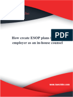 How Create ESOP Plans For Your Employer As An In-House Counsel