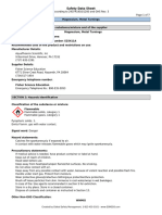 Magnesium Meatal Turning Safety Data Sheet