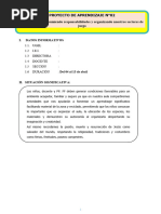 Experiencia Soy Importante Asumiendo Responsabilidades Organizando Nuestros Sectores de Juego