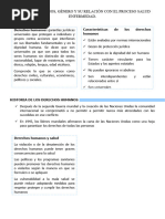 Derechos Humanos, Género Y Su Relación Con El Proceso Salud Enfermedad