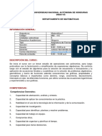 Sílabo de Matemática I - MM 110 I PAC 2024 1