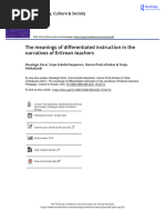 2021the Meanings of Differentiated Instruction in The Narratives of Eritrean Teacherspedagogy Culture and Society