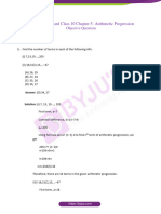 CBSE Class 10 Maths Chapter 5 Arthemetic Progression Objective Questions