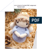 Angel de Adorno de Arbol de Navidad PDF Amigurumi Patron Gratis-1