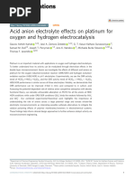 Acid Anion Electrolyte Effects On Platinum For Oxygen and Hydrogen Electrocatalysis