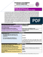 2022 - Approved Schedule of Standard Minimum Attorneys Fees - IBPLeyteChapter