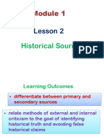 Module 1 Lesson 2 Historical Sources