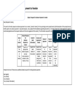 Email Request For Advance Payment To Vendor