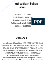 Teknologi Sediaan Bahan Alam Kel 8