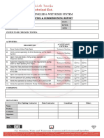 Sprinkler & Wet Riser Testing Commissioning Report