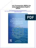 Read Online Textbook Metal Organic Frameworks Mofs For Environmental Applications Sujit K Ghosh Ebook All Chapter PDF