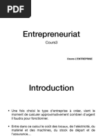 Entrepreneuriat Cours 3 Suite