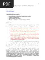 Cómo Escribir Ecuaciones de Problemas Algebricos