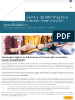 Tecnologias Digitais Da Informação e Comunicação