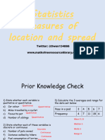 2) S - Measures of Location and Spread