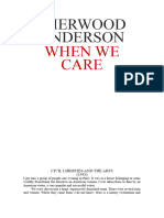 When We Care by Sherwood Anderson