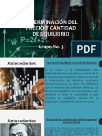 Determinación Del Precio y Cantidad de Equilibrio. Grupo #3