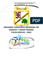 Segundo Concurso Regional de Danzas Folkloricas 2024