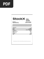 Facture StockX