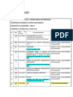 Cronograma de Aula - Teoria Geral Do Processo Professor: Rodrigo Castro Nascimento SEMESTRE: 3º SEMESTRE - 2024.1 TURMAS: A, B (Matutino e Noturno)