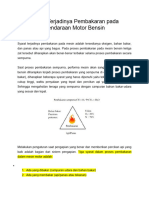 Syarat Terjadinya Pembakaran Pada Kendaraan Motor Bensin