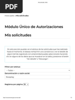 Mis Solicitudes - MUA2