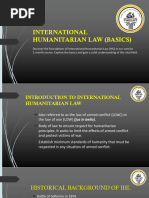 INTERNATIONAL HUMANITARIAN LAW (BASICS) Presentation