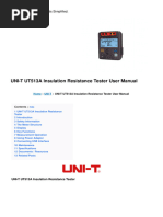 Ut513a Insulation Resistance Tester Manual