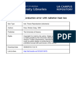 Thermocouple Conduction Error With Radiation Heat Loss