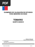 Temario: Exámenes de Validación de Estudios para Menores de Edad