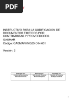 GASMAR-ING23-DIN-001 Instructivo Codificacion Documentos Proveedores y Contratistas GASMAR REV.2-1