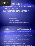 Natural Resource Management in Agriculture Production For Sustainable