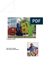 Company Profile: Name: Pierre Omidyar Title: Founder and Chairman