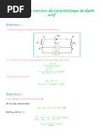 Caracteristique D Un Dipole Actif Corrige Serie D Exercices 1