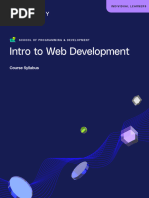 Intro To Web Development Course Syllabus