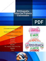 Bibliográfica Sobre Los Valores Universales. - UNIDAD 2