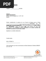 Carta Apertura Banco Bogota