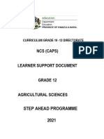 Agric SC Grade 12 Step Ahead Learner Support Document Activities