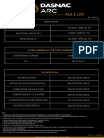 Dasnac Arc Price List - Food Court